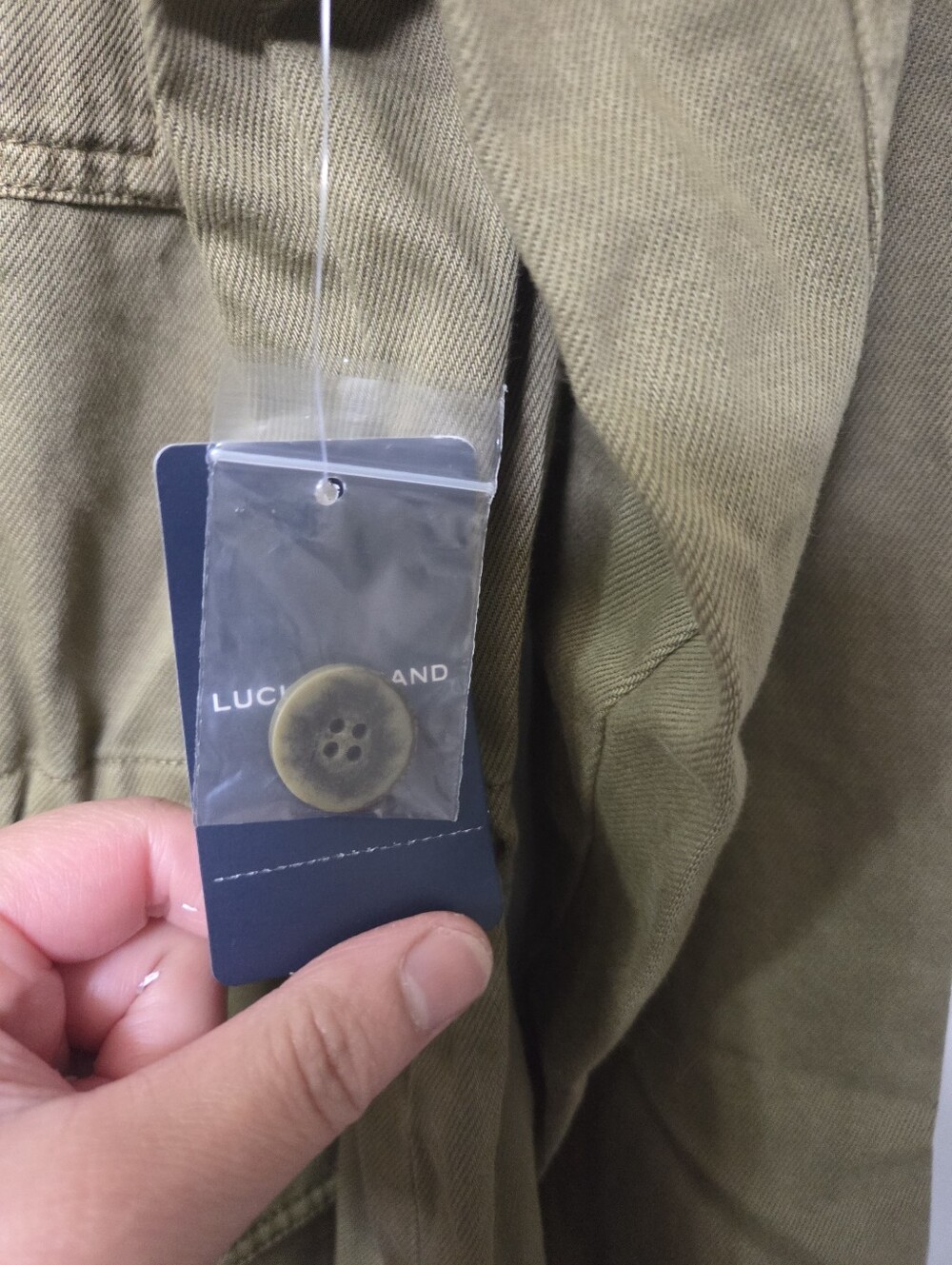 Lucky Brand Olive Green Utility Chore Jacket with Drawstring Waist Size Medium - Picture 6 of 8